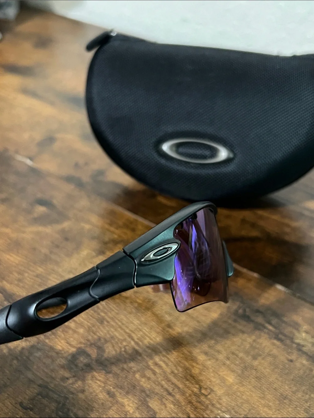 Oakley Radar Black Frame Sunglasses with Brown Lenses